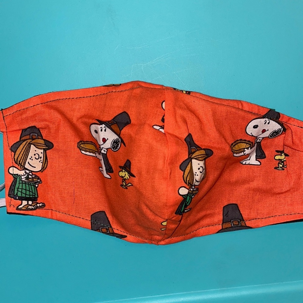 Snoopy Charlie Brown Thanksgiving Face Mask for Adults
